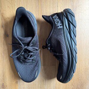 HOKA Clifton 8 All Black Walking Running Shoes | Work, Nurses, Restaurant
